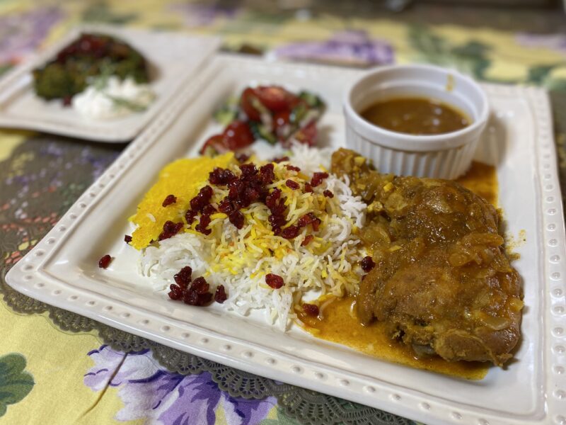 ペルシャのごはんゼレシュク・ポロ・バ・ボルグ